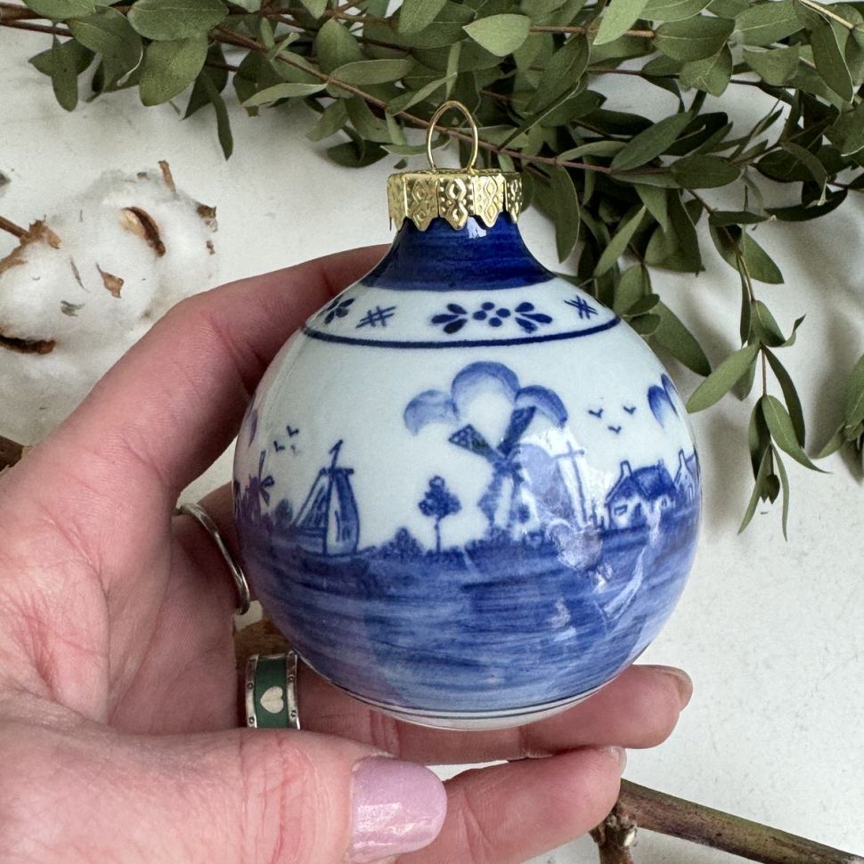 Шар декоративный Heinen Delfts Blauw 7 см Голландия 