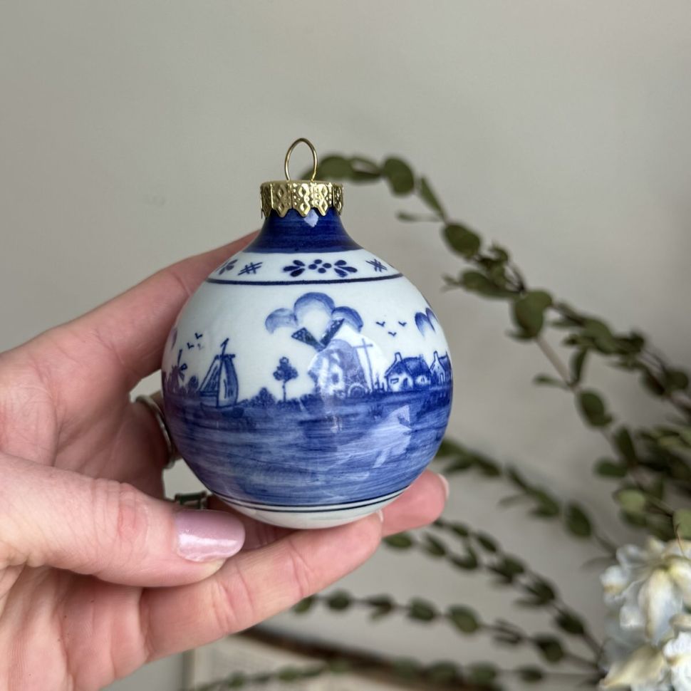 Шар декоративный Heinen Delfts Blauw 7 см Голландия 