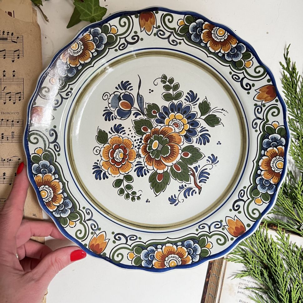 Тарелка 26 см Delft Нидерланды полихром