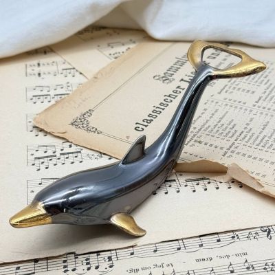 Открывалка BMF Дельфин черный 17 см металлический сплав Германия