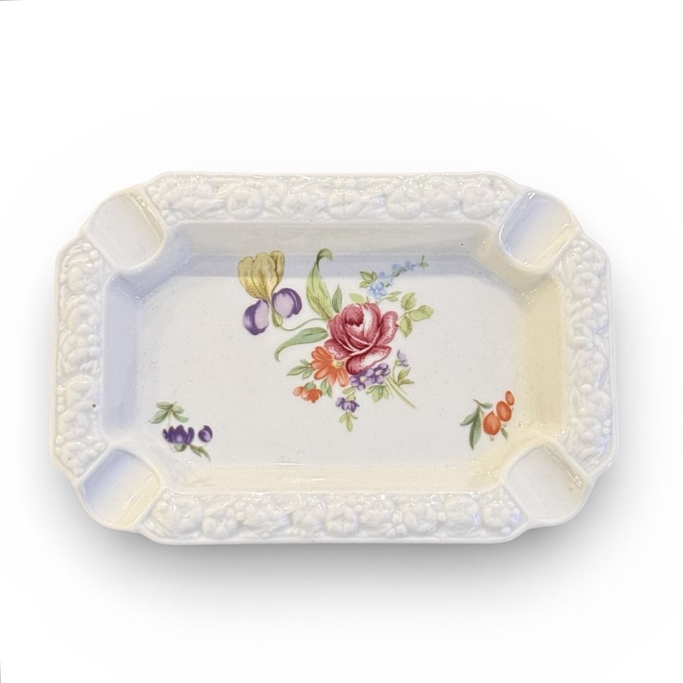 Пепельница Rosenthal Maria Classic Rose Мейсенский букет 16 см Германия