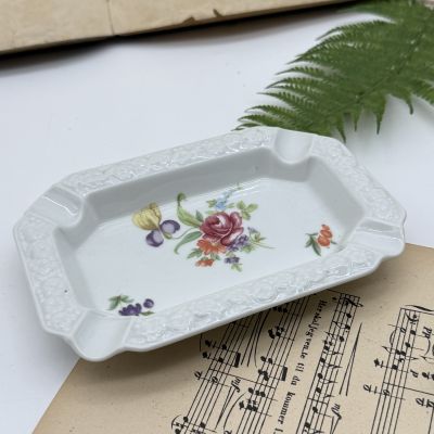 Пепельница Rosenthal Maria Classic Rose Мейсенский букет 16 см Германия