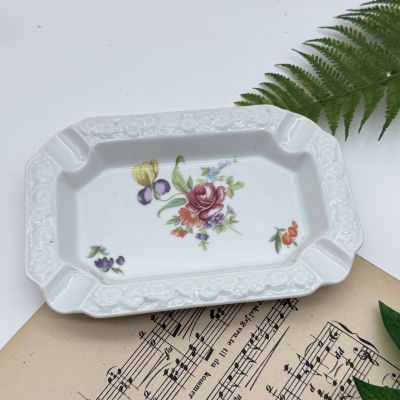 Пепельница Rosenthal Maria Classic Rose Мейсенский букет 16 см Германия