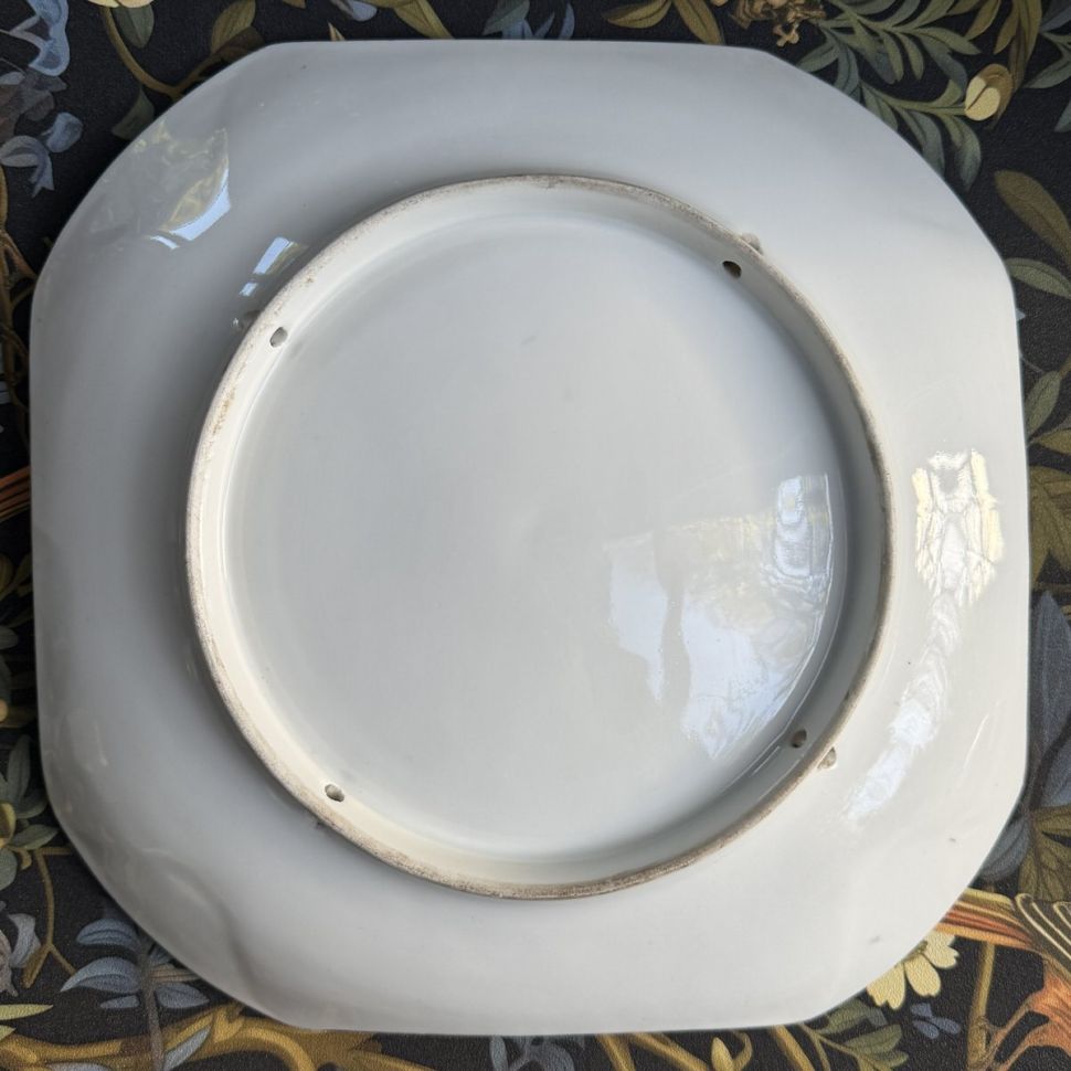 Блюдо 27 см 19 век Франция фарфор ручная роспись