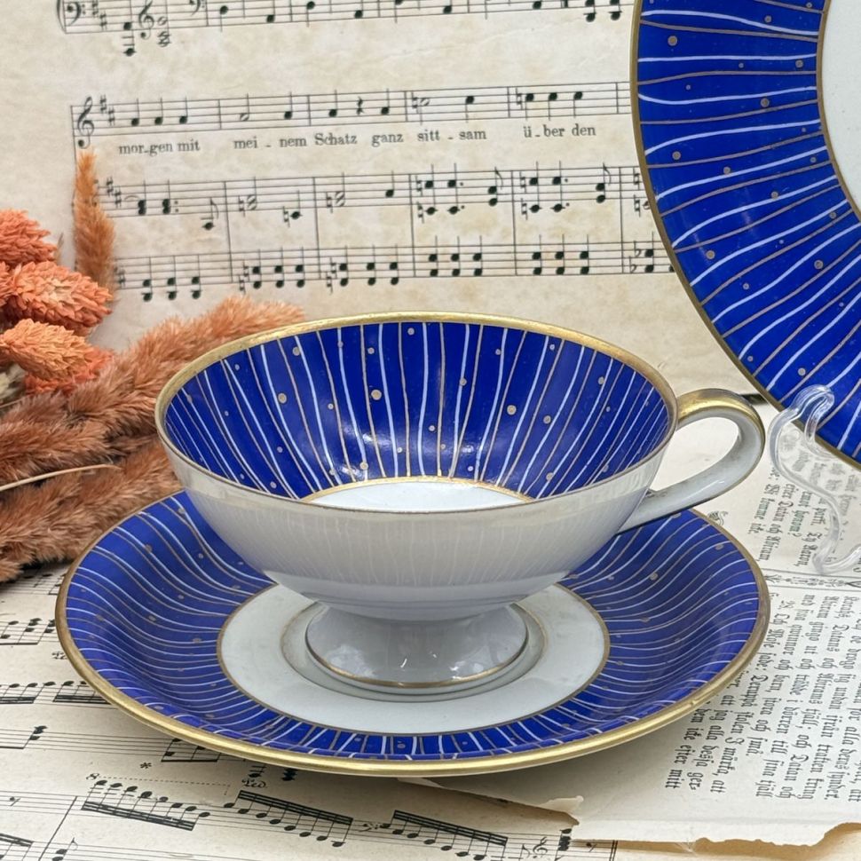 Кофейное трио Johann Haviland 180 мл Бавария Германия