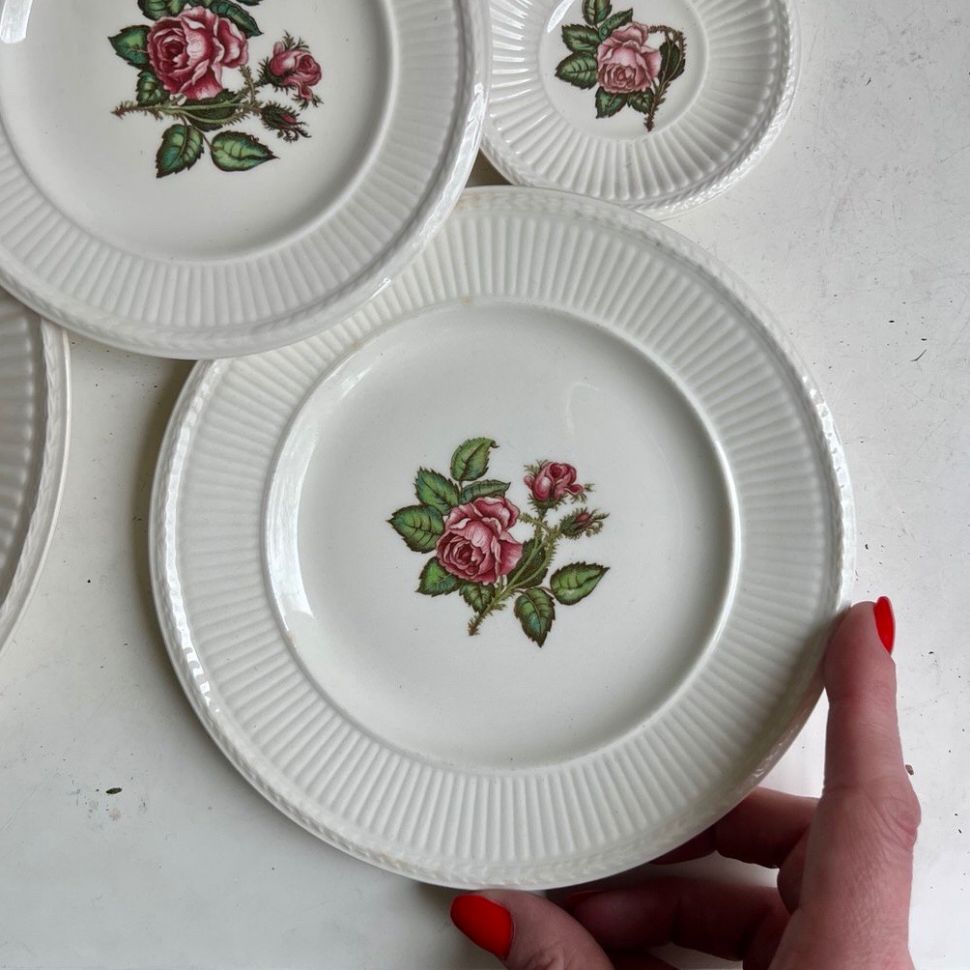 Тарелка для хлеба Wedgwood Moss Rose 16 см Англия 