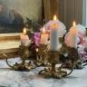 Подсвечник Лист на одну свечу 12 см бронза