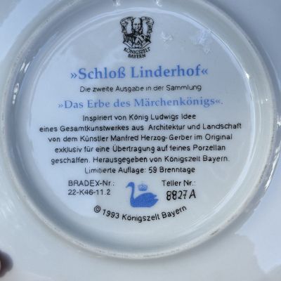 Тарелка декоративная Konigszelt Bayern 20 см Германия 1993 