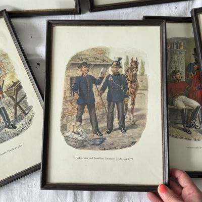 Картина репродукция Почтальоны Гановерской почтовой службы 23х31 см