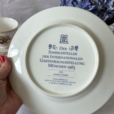 Тарелка Raynaud Limoges Franklin Porcelain 23 см 1983 г