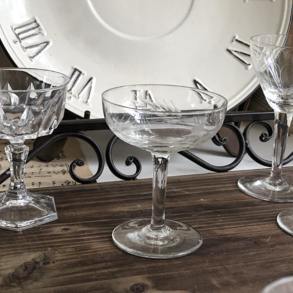 Рюмка 80 мл на ножке Колосок хрусталь