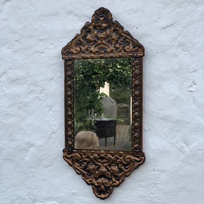 Зеркало 78х34 см дерево медь