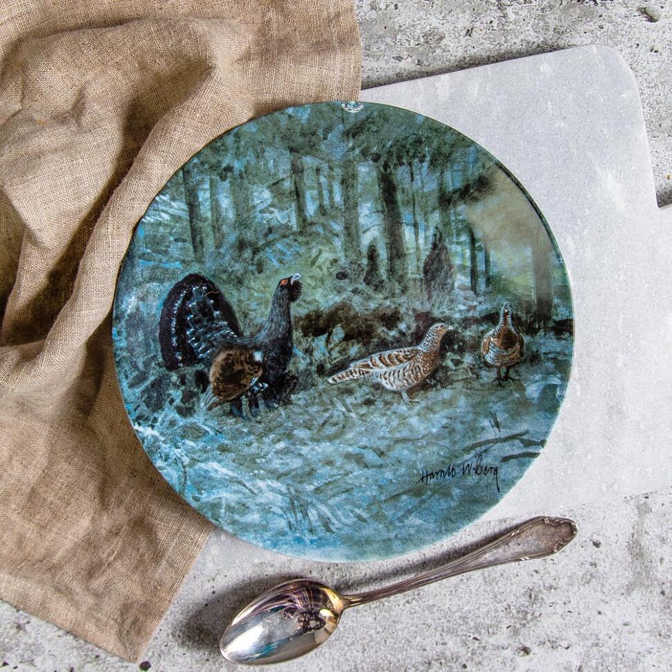 Тарелка 21 см Глухарь Rorstrand 1989 Швеция