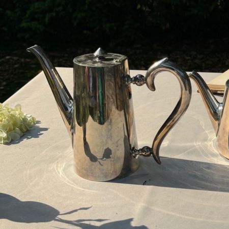 Чайник кофейник 1 л серебрение