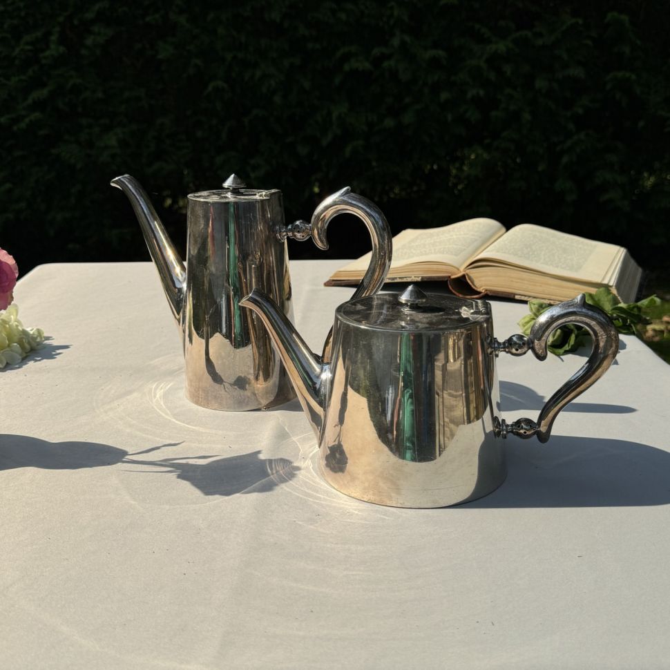 Чайник кофейник 1 л серебрение