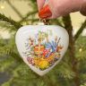 Подвес Hutschenreuther Сердце фарфор 8 см Германия 2018 г.