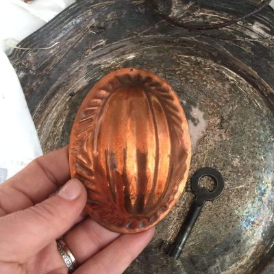 Форма медная для печенья, орешек