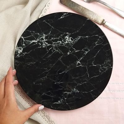 Тарелка 27 см Marmory Black фарфор