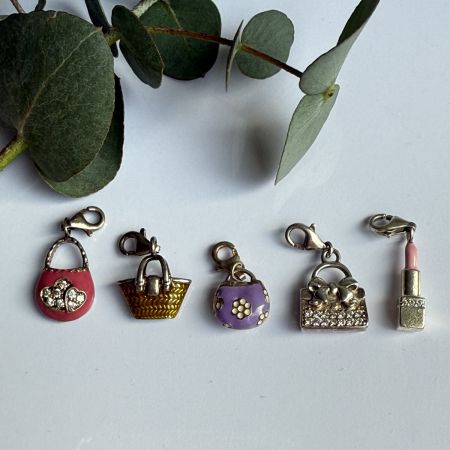 Подвеска шарм Сумка розовая 1,6 см в стиле Thomas Sabo 925
