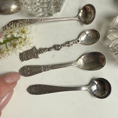 Ложка для соли Topazio 7 см серебрение Португалия