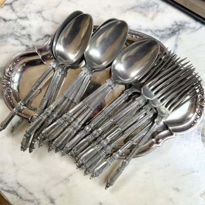 Вилка столовая А'ля рюс 20 см Франция 100 лет 