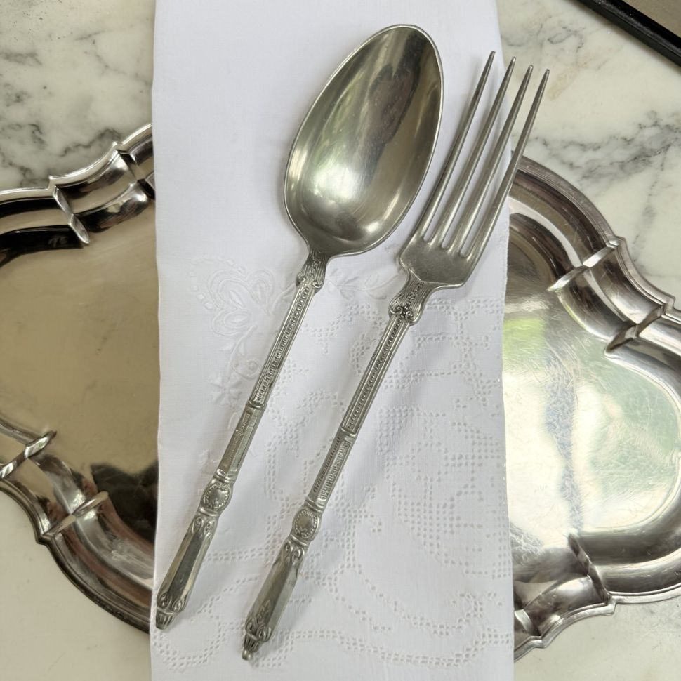 Вилка столовая А'ля рюс 20 см Франция 100 лет 