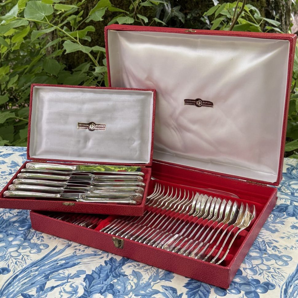Набор столовых приборов Devouge Dupont на 12 персон серебрение 49 предметов