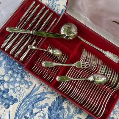 Набор столовых приборов Devouge Dupont на 12 персон серебрение 49 предметов