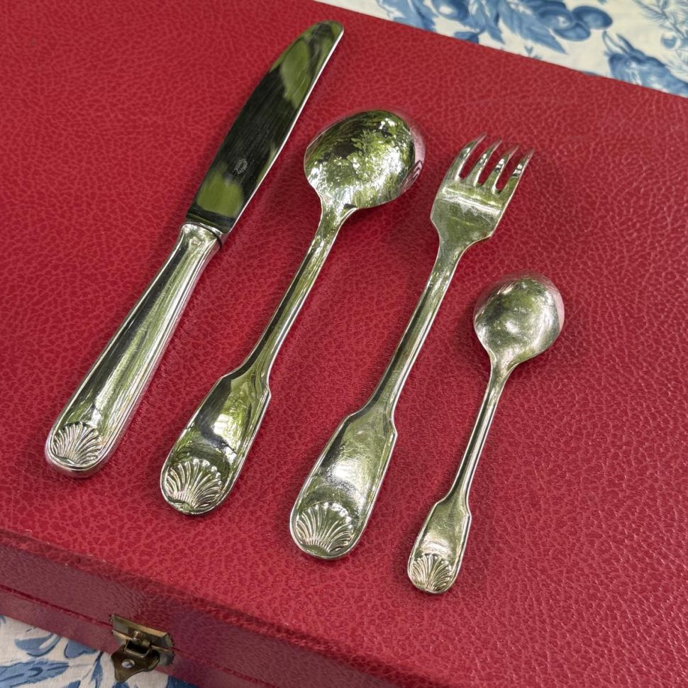 Набор столовых приборов Devouge Dupont на 12 персон серебрение 49 предметов