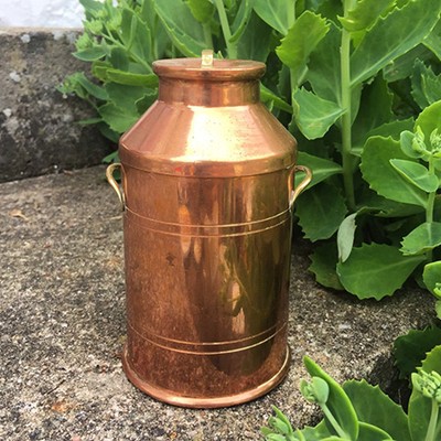 Бидон медный маленький с латунными ручками