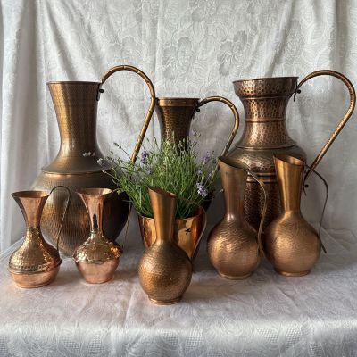 Кувшин с ручкой 45 см медь