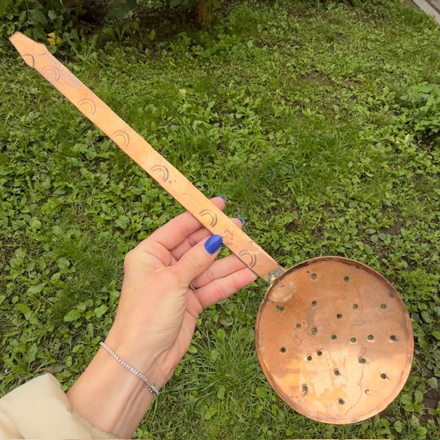 Шумовка 44 см медь