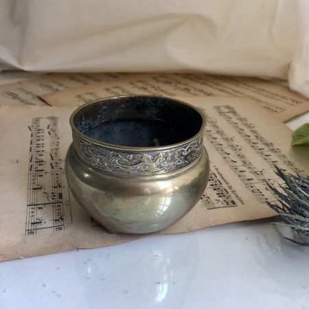 Кашпо горшочек латунь