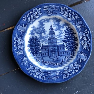 Тарелка 20 см Indeperendence Hall 1976 без клейма (трещины)