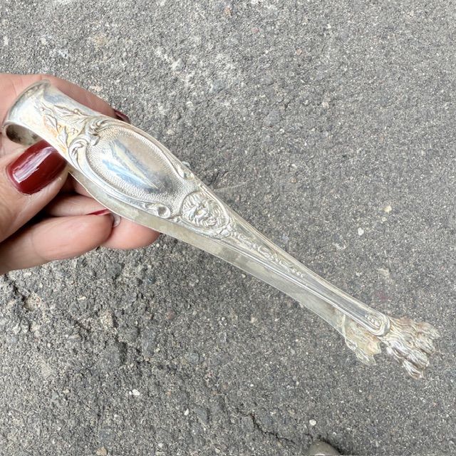 Щипцы для льда и сахара Лев 14 см серебрение Франция