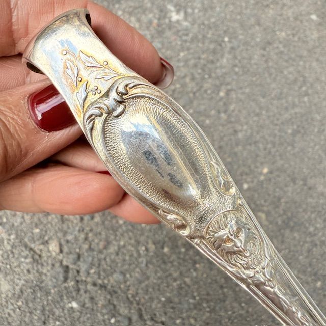 Щипцы для льда и сахара Лев 14 см серебрение Франция