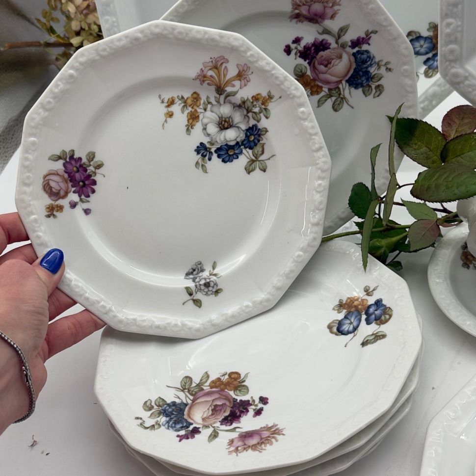 Тарелка Rosenthal Classic Rose Садовые розы 20 см Германия