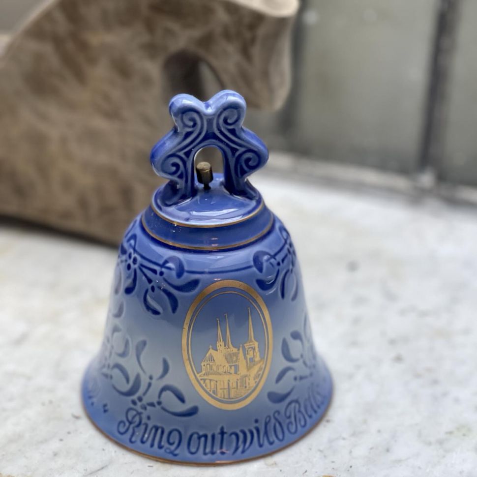 Колокольчик Roskilde Cathedral Denmark 1974 г. B&G Copenhagen Porcelain Дания 