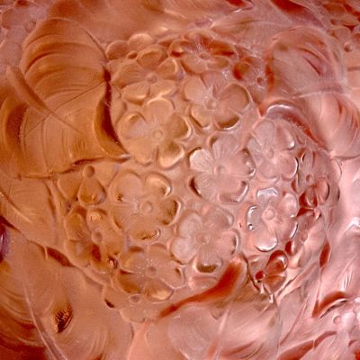 Люстра в стиле Lalique из розового стекла 30-е годы Франция