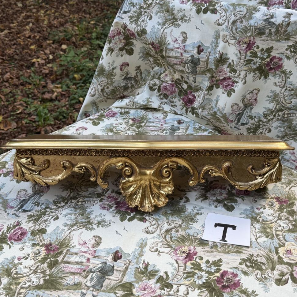 Полка консоль дерево гипс 51 см Франция