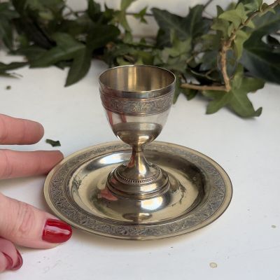 Подставка для яйца 12 см серебрение