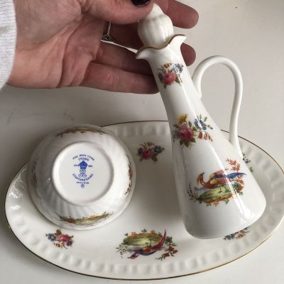 Набор из 3-х предметов, графин, поднос и чаша, Staffordshire, Англия