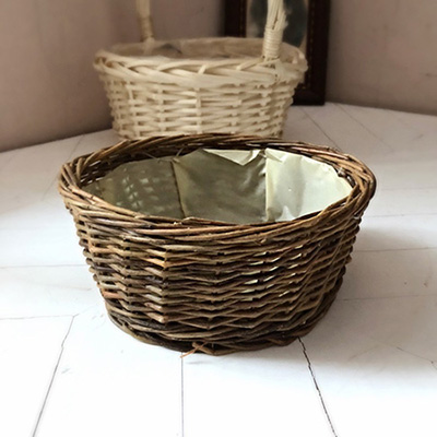 Кашпо малое плетеное