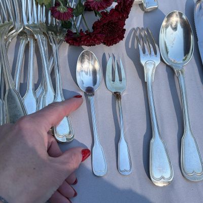 Ложка чайная 15 см серебрение Франция