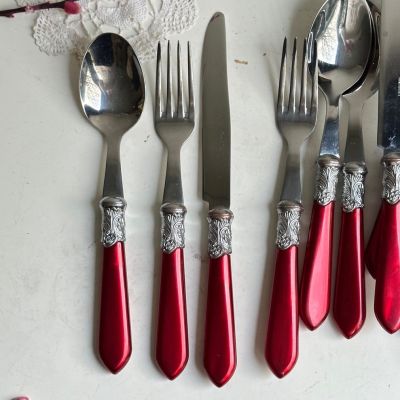 Вилка, ложка и нож набор 3 шт. сталь