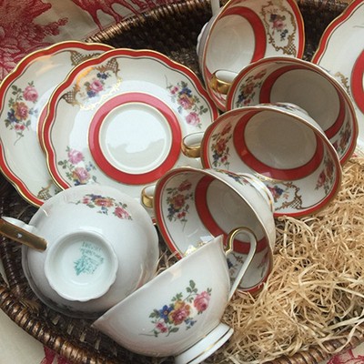 Чайная пара Цветы Tettau Germany 150 мл