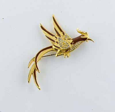 Брошь Птица утерян один камень