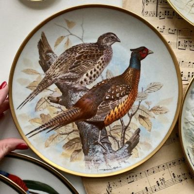 Тарелка Franklin Porcelain Gamebirds of the World 23 см 1979 г Франция