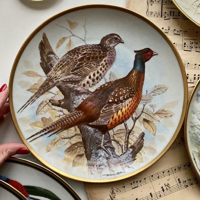 Тарелка Franklin Porcelain Gamebirds of the World 23 см 1979 г Франция