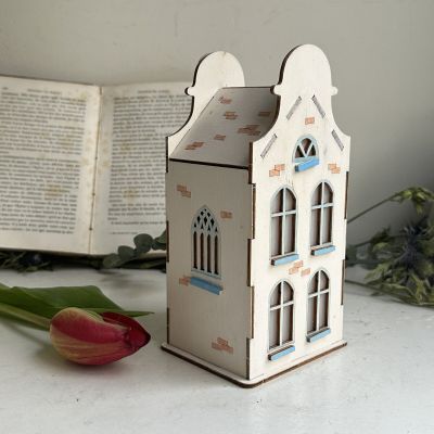 Домик голландский Кофейня 19 см фанера   